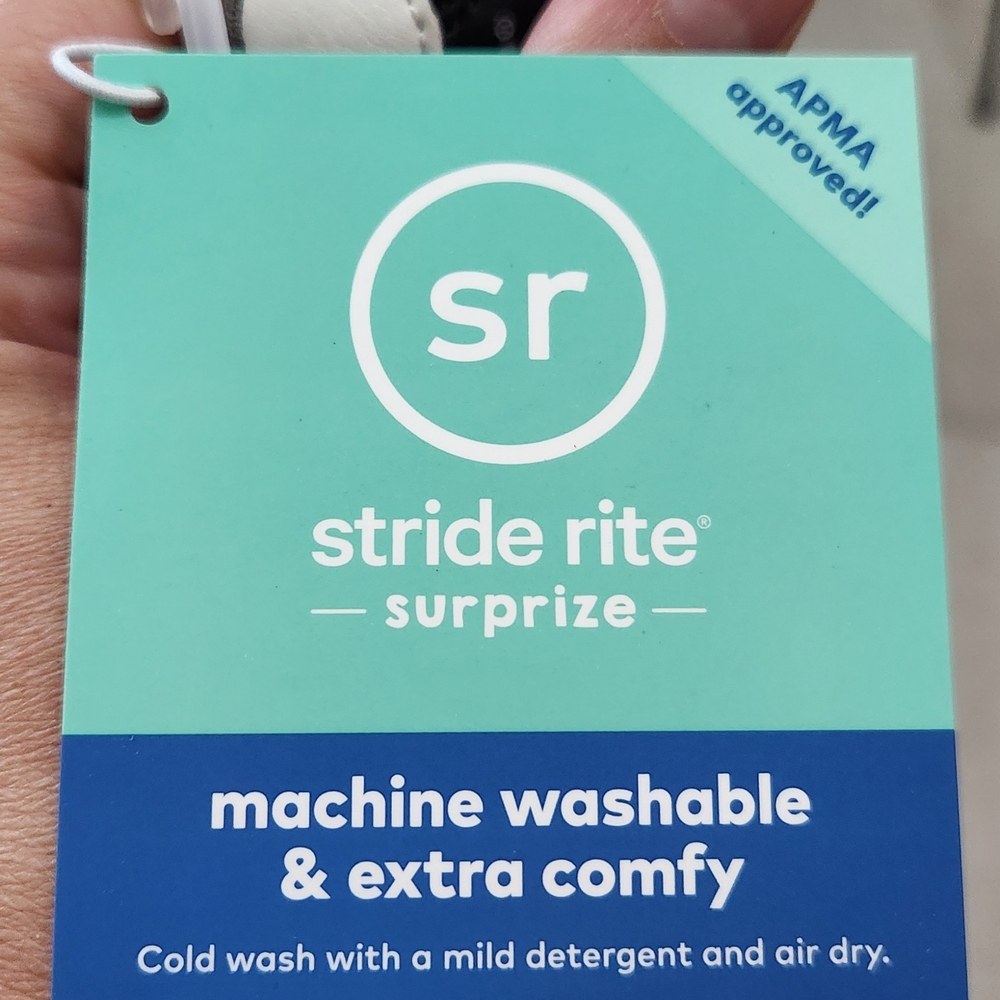 Stride Rite Baby Sneakers in Black and White - Picture 4 of 6